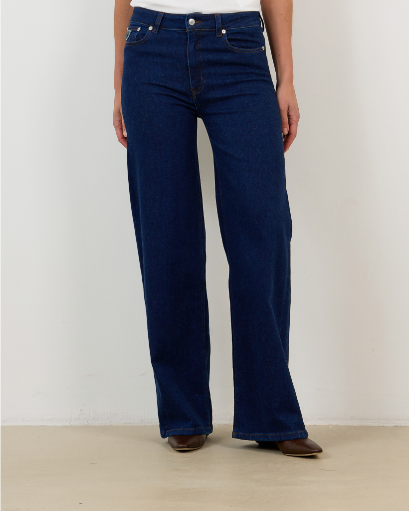 Palazzo jeans donker blauw