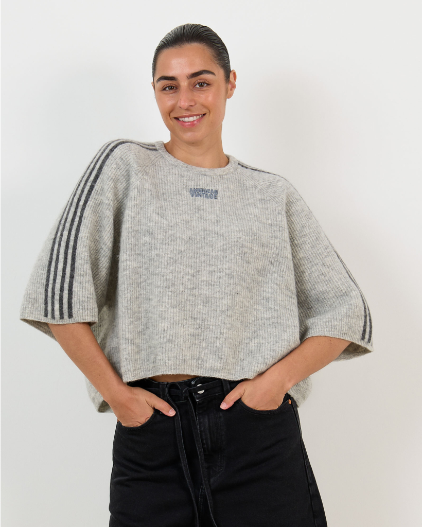 Vitow Gemêleerde Trui Met Strepen Grijs