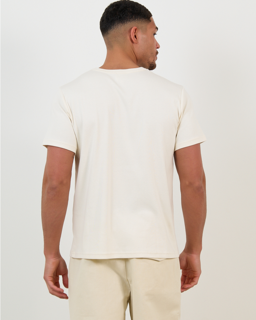 T-shirt Beige met Opdruk