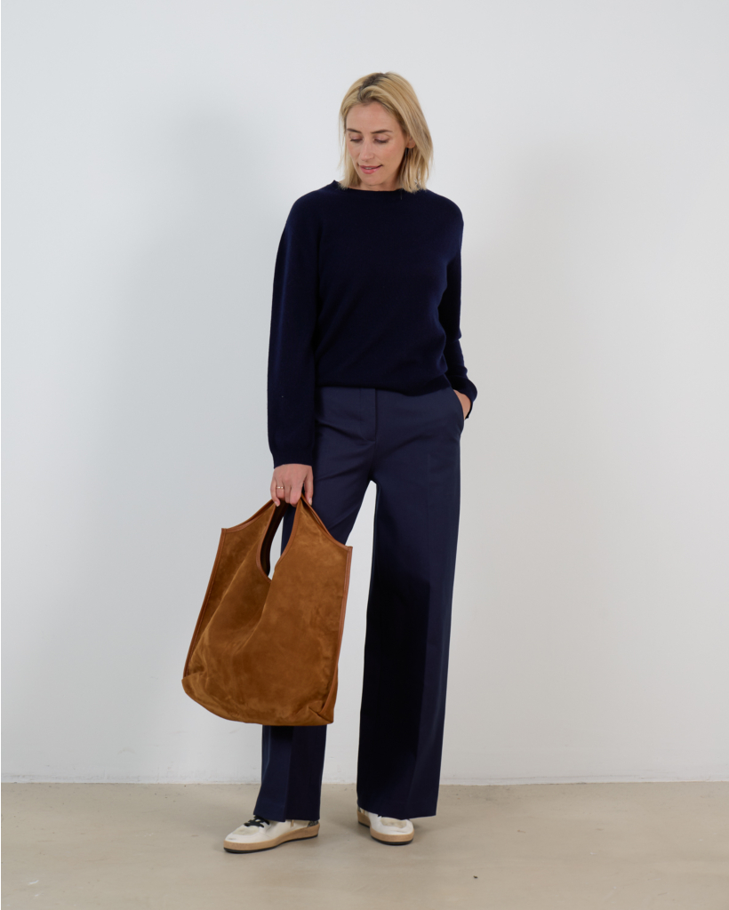 Yukio Gabardine Stretch Pantalon Navy