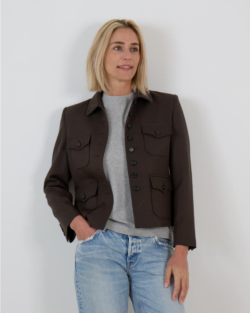 Jamison Kort Wollen Jack Donker Bruin