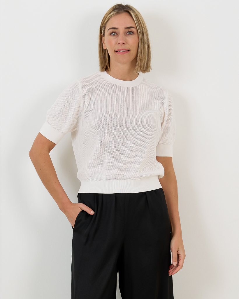 Sanidy Pullover Korte Mouw Off White
