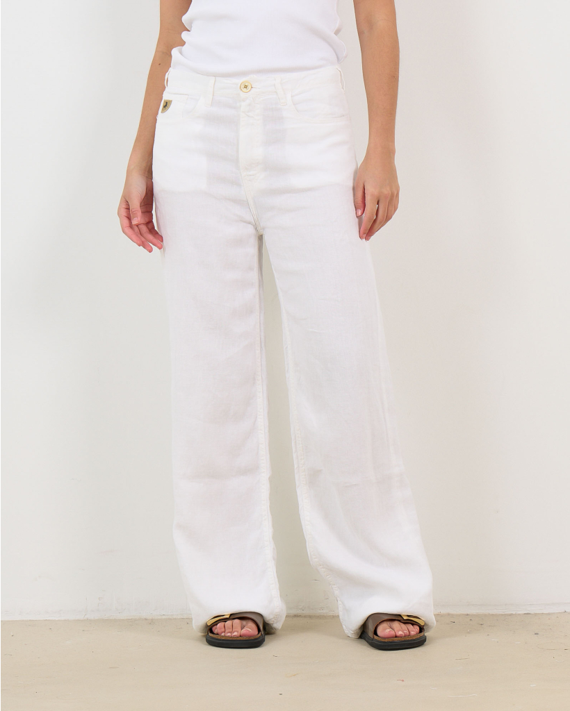 Skater Linnen Broek Wit