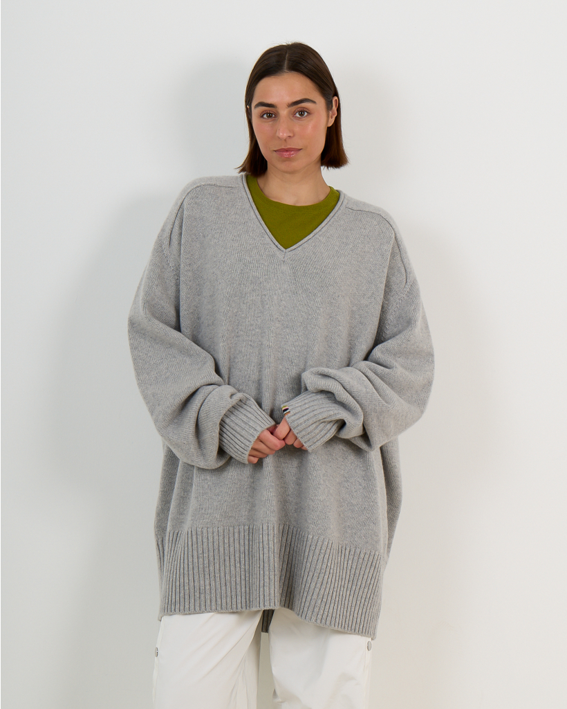 n°376 Club Kasjmier V-Neck trui Grijs