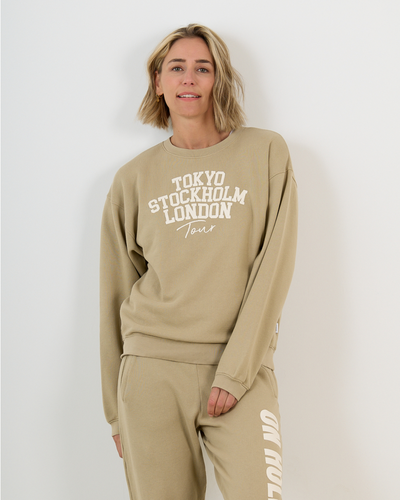 Sweater Tour Print Ecru