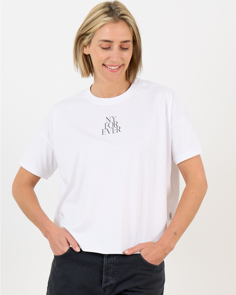 T-shirt ronde hals white black 