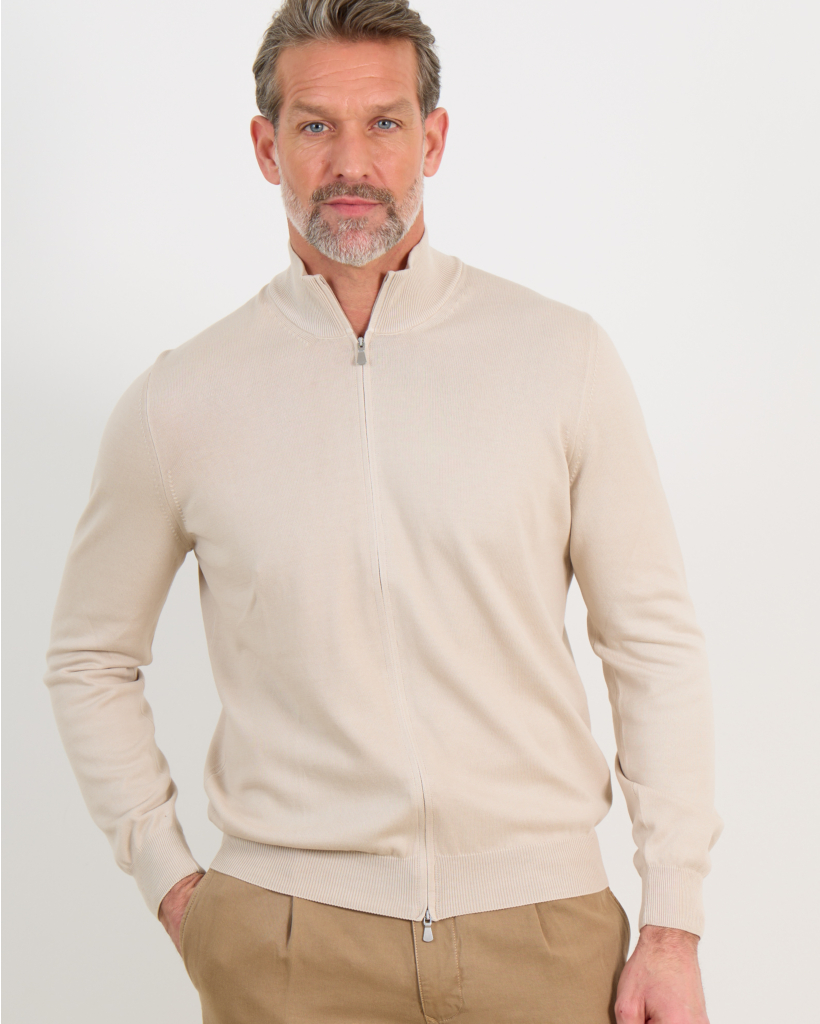 Vest Ritssluiting Beige