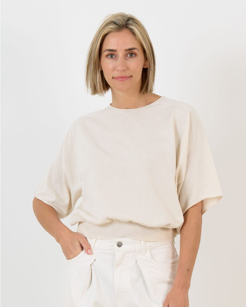 Dilary Pullover Korte Mouw Off-White