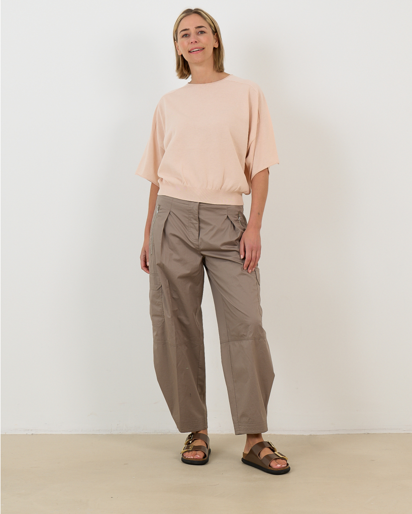 Dilary Pullover Korte Mouw Ronde Hals Blush