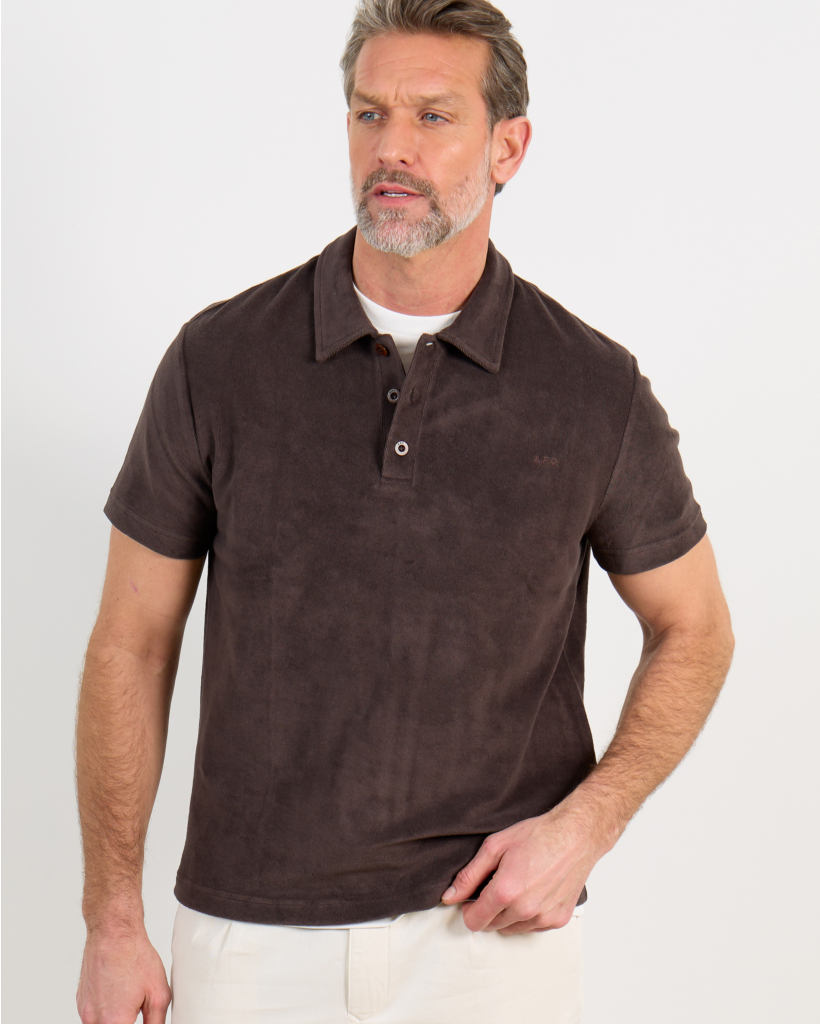 Gots Polo Shirt Dark Brown