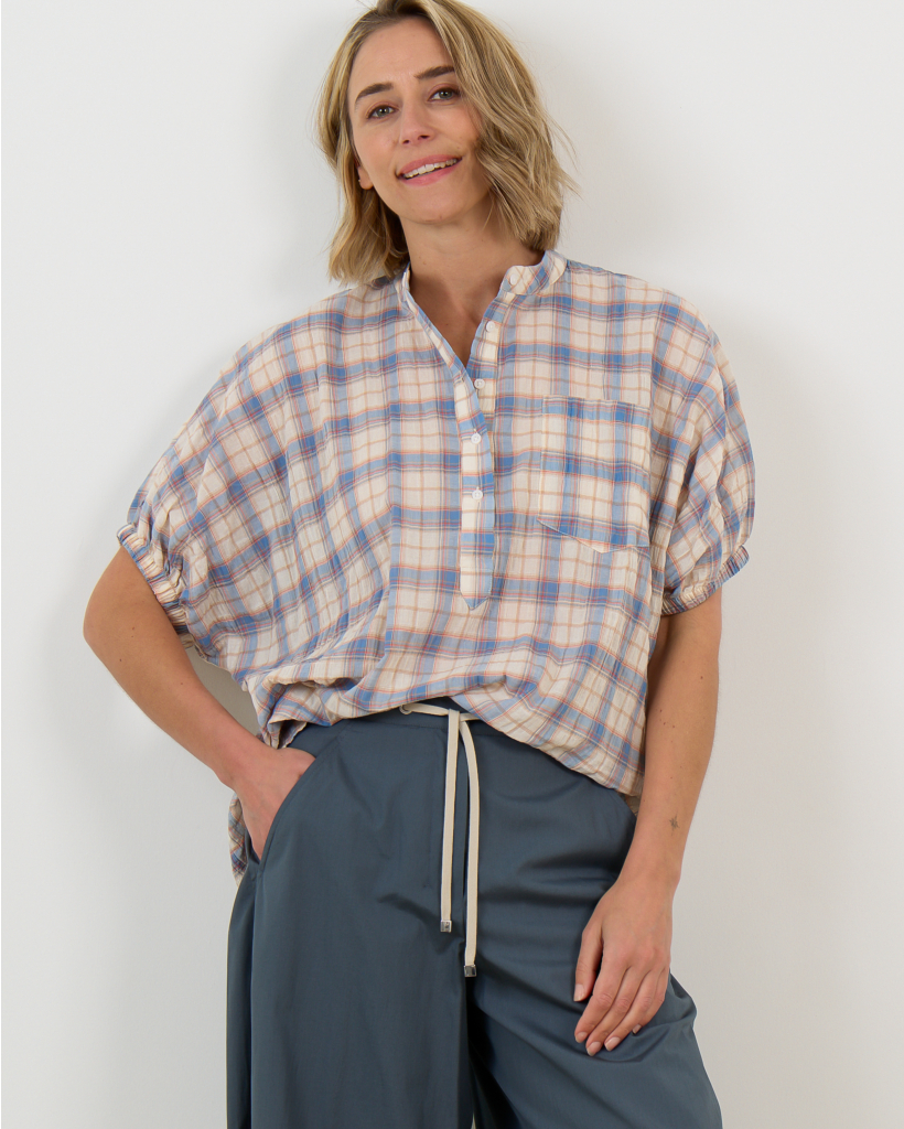 Blouse Lange Mouw Blauw