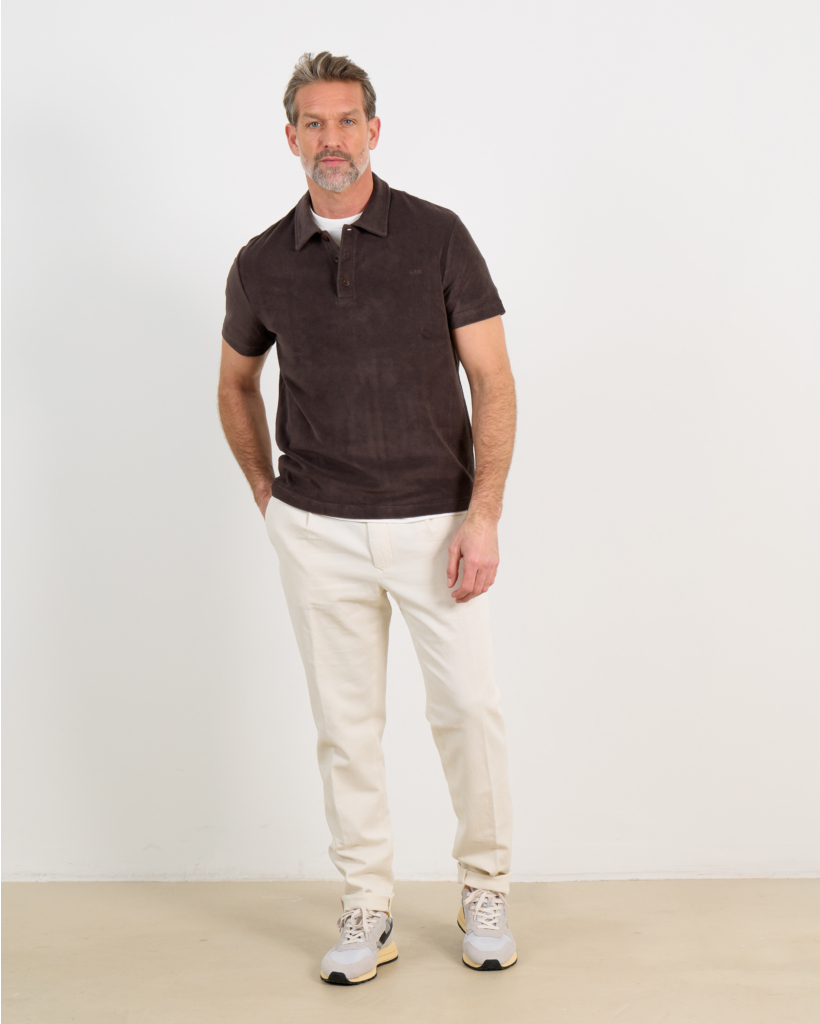 Gots Polo Shirt Dark Brown