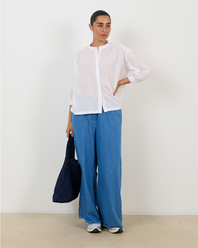 Carla Mandarin Collar Blouse Optique