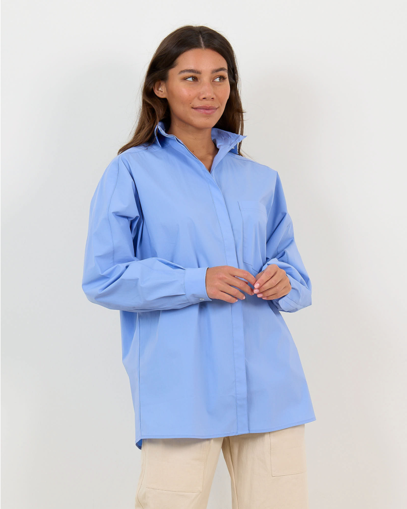 Nylia Sailor Collar Blouse Azur Blue
