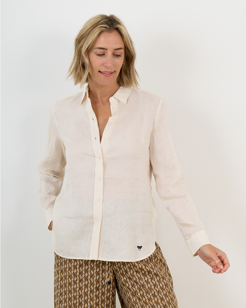 Linnen Button-Up Shirt Off-White