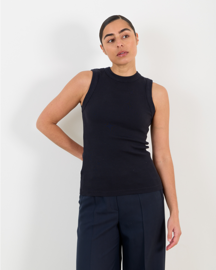 Khloe Ribbed Tanktop Navy