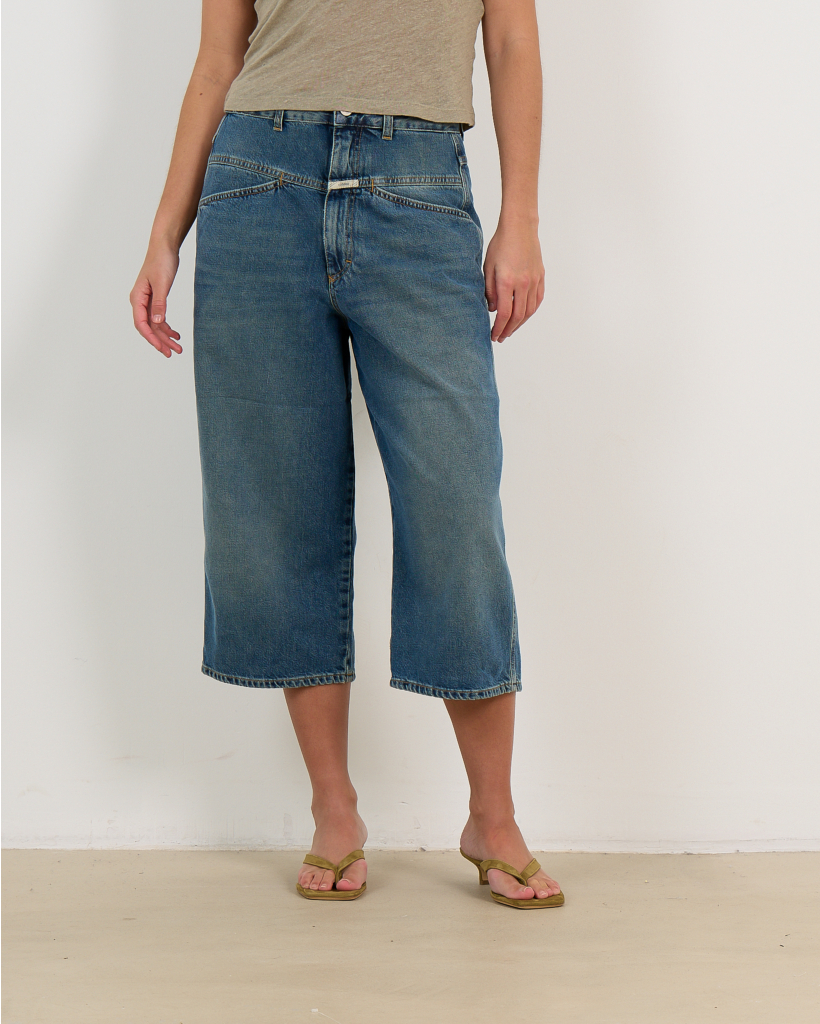 Baggy Jean Short Donker Blauw