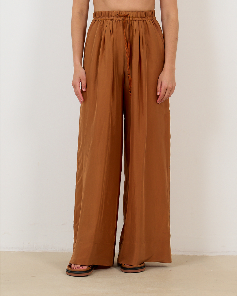 Zijden Pantalon Brons