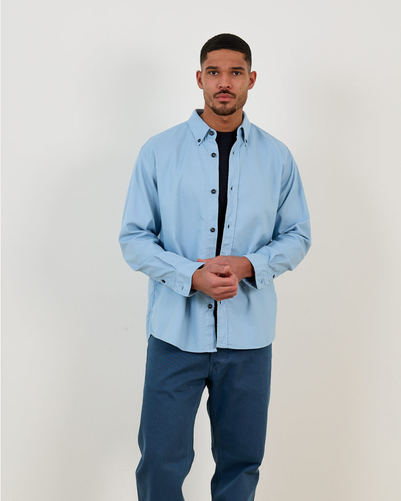 1100004 Camica Shirt Lange Mouw Dust Blue