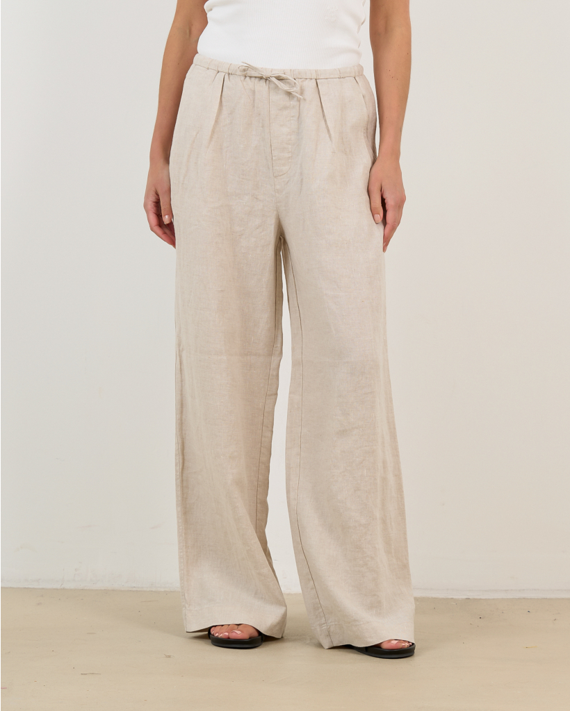 Linnen Wynston Pantalon Beige
