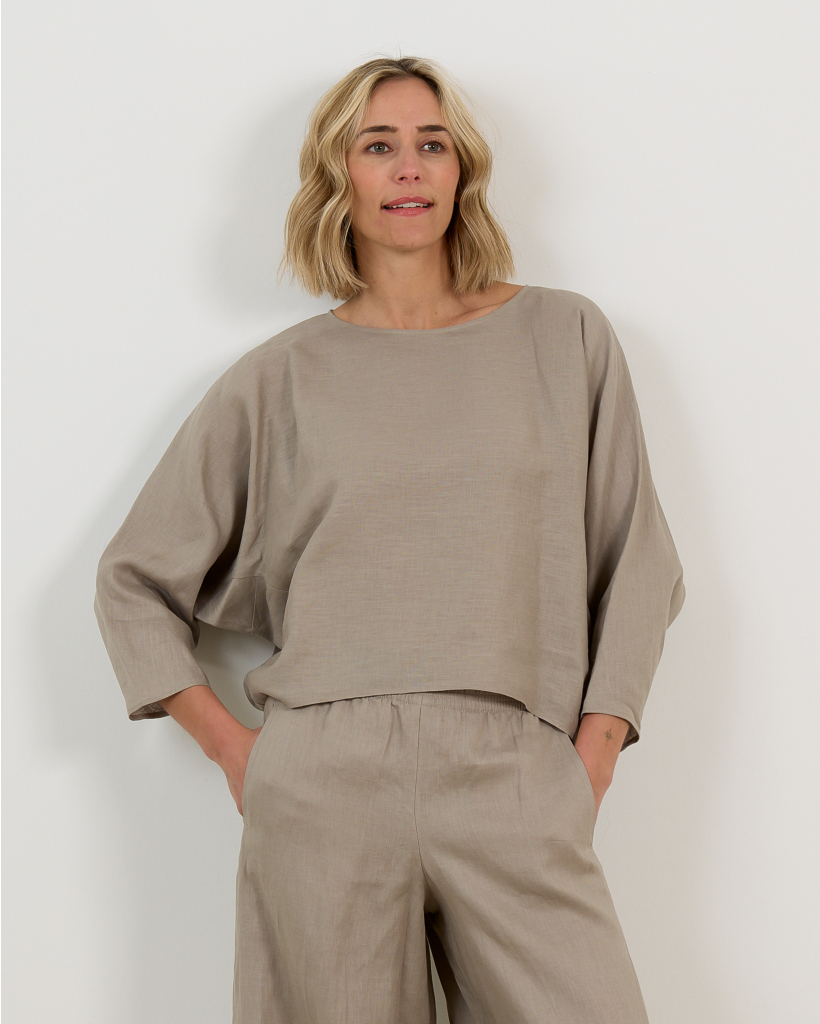 Niali Bouse met Driekwart Mouw Kaki