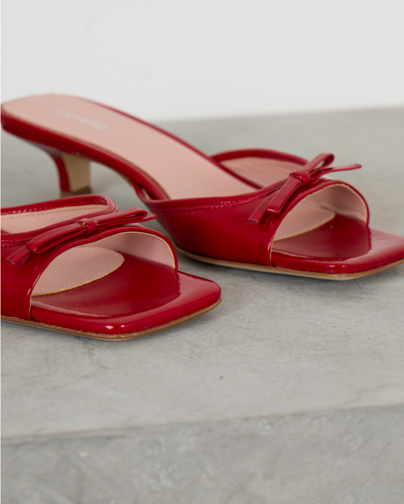 Juju Lakleren Muiltjes Venice Rosso 