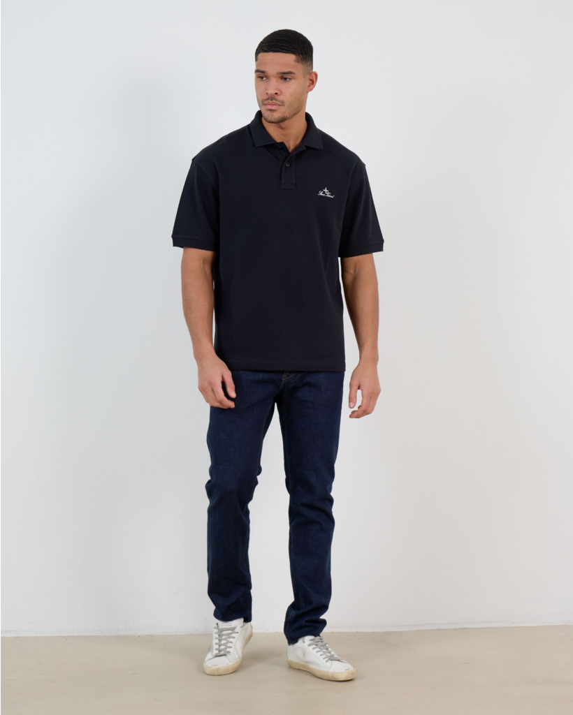 2200001 Polo Korte Mouw Donker Blauw Marine