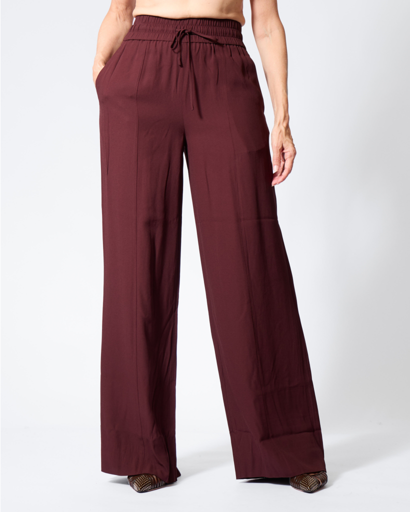 Dee Crepe Pantalon Mahogany