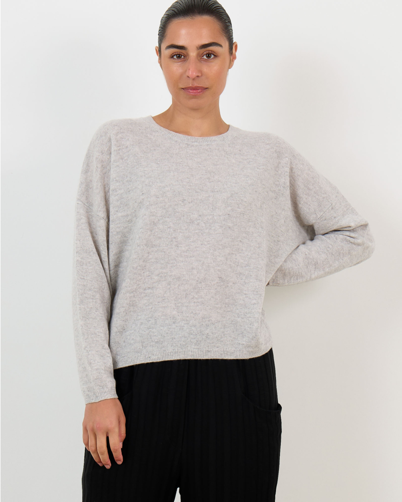 Kaira Cashmere Trui Lichtgrijs Mêlee