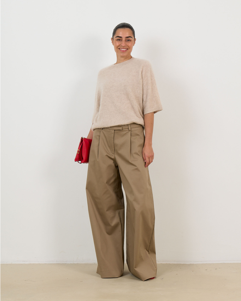 Jenna Brushed Cashmere Trui Oat