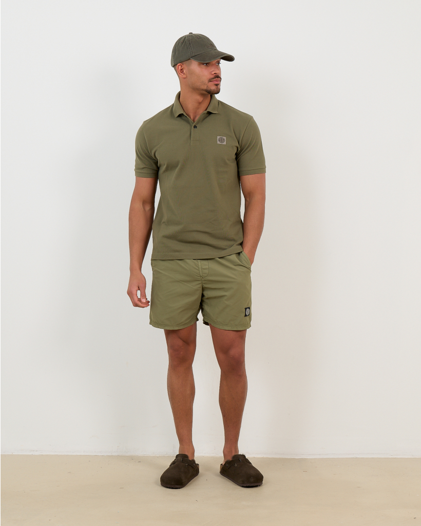 B100B09 Zwemshort Logo Groen 
