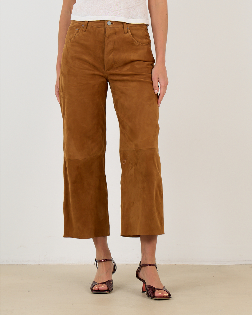 Addie Pantalon Suede Bruin