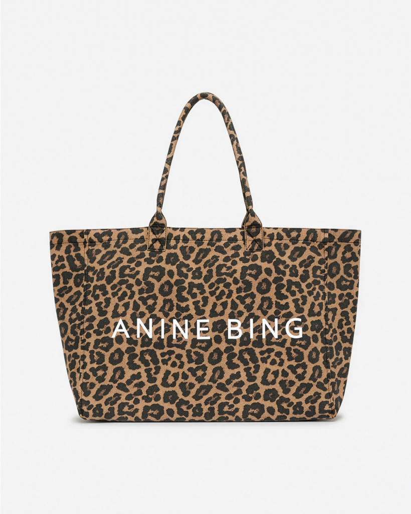 Leo Canvas Tote Leopard Tas