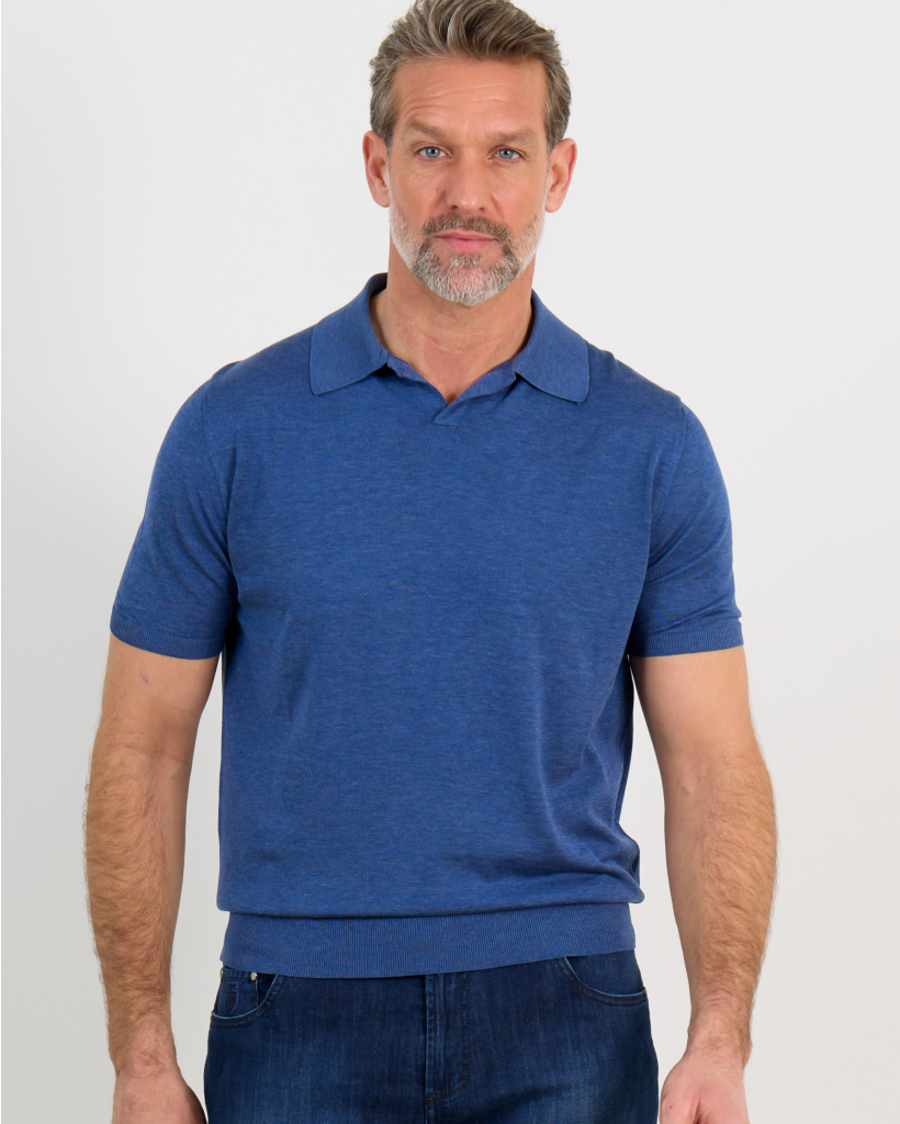 Zijde Polo Ink Blue