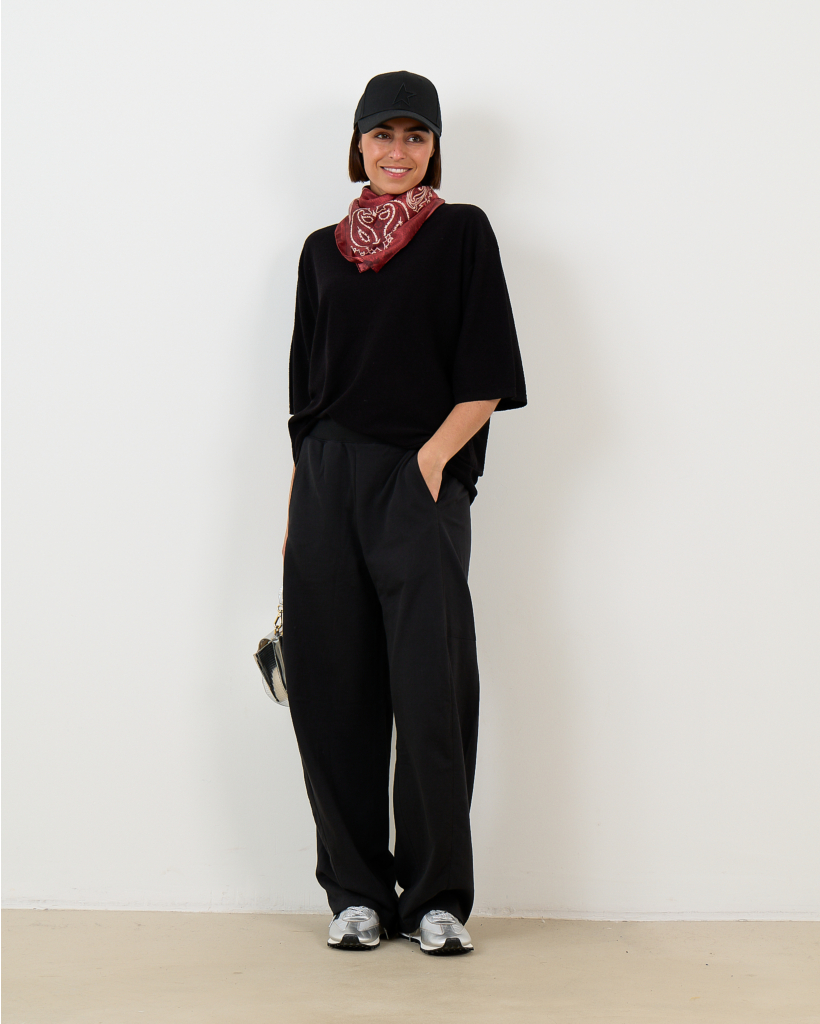 Sable Oversized Easy T-shirt Zwart