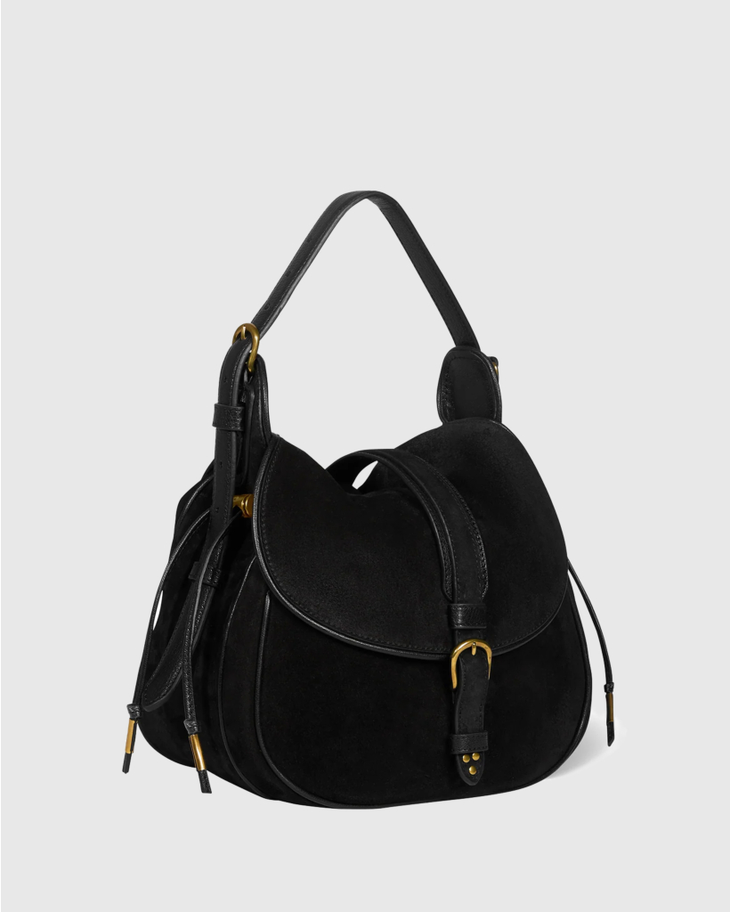 Gildas Tas Noir Split Suede