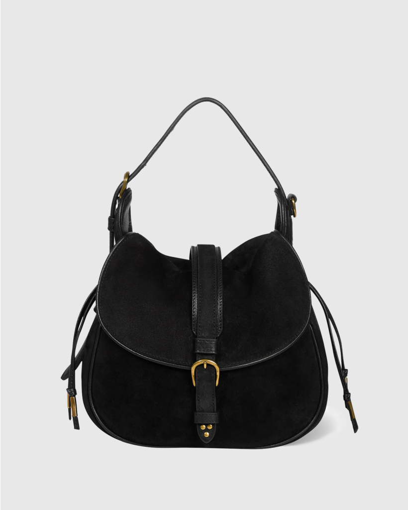 Gildas Tas Noir Split Suede