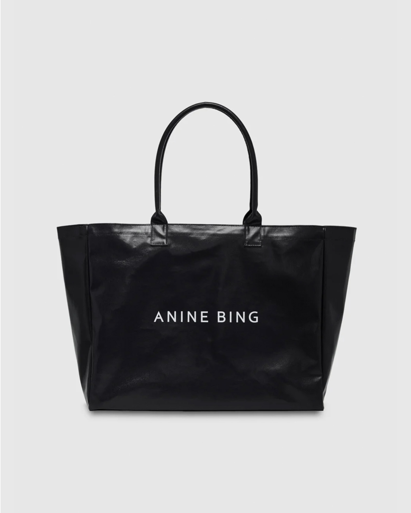 Leo Coated Canvas Tote Tas Zwart