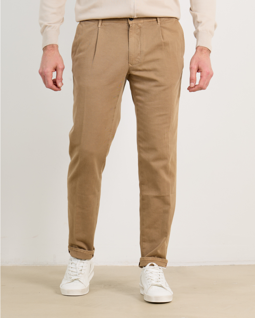 Tapered fit Pantalon Tabacco