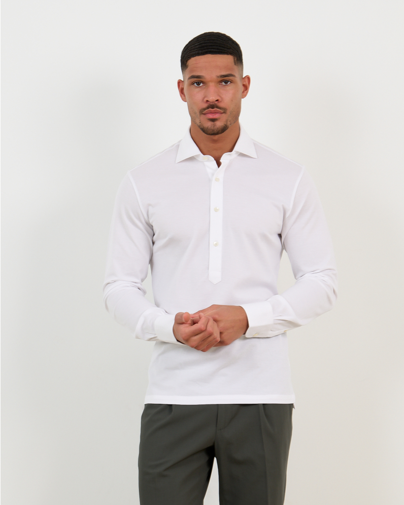 Lucille Pique Ultra Polo Shirt Wit