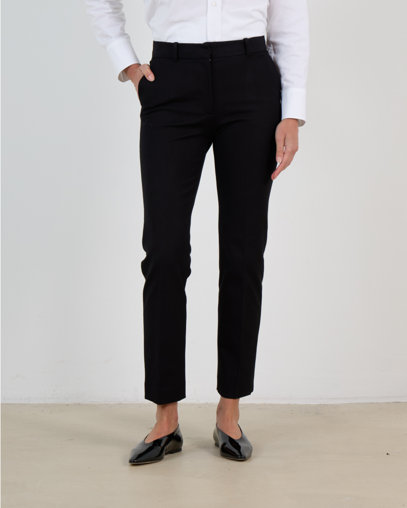 New Coleman Gabardin Pantalon Zwart