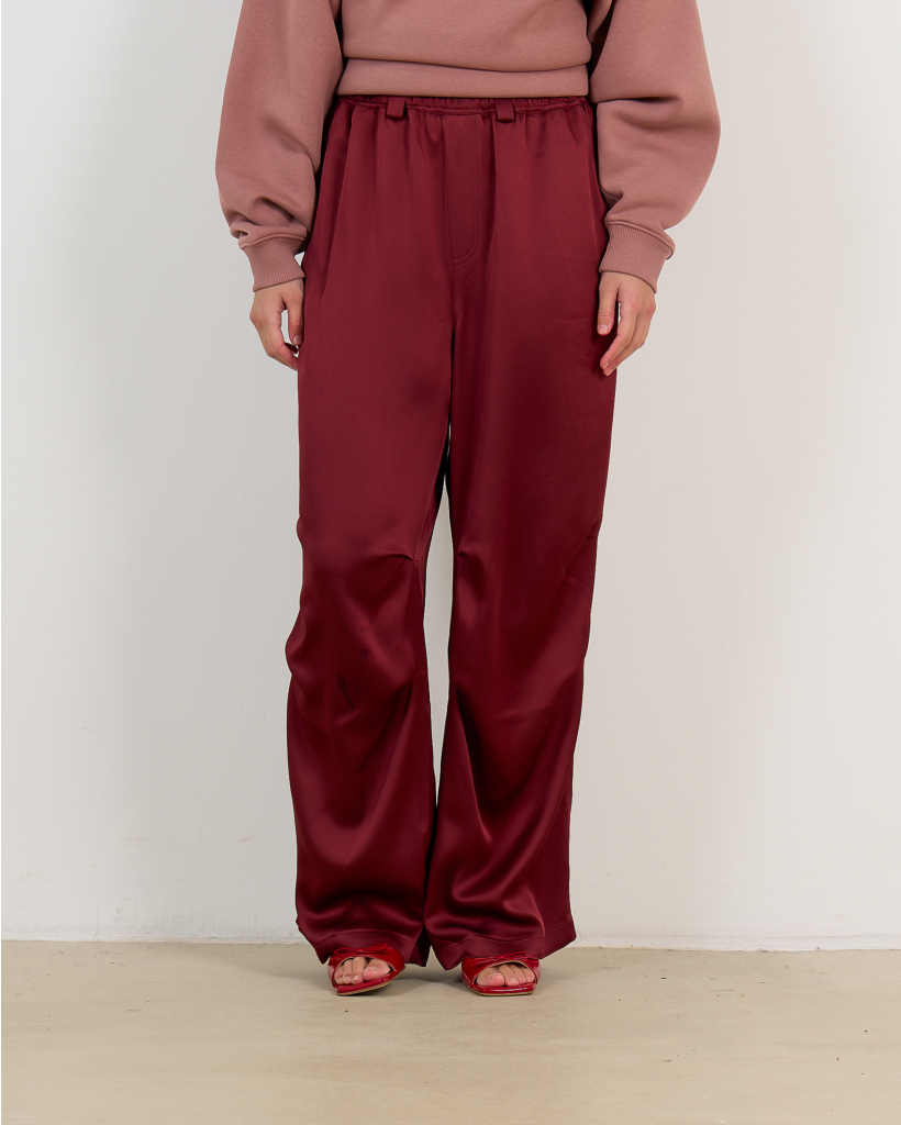 Chuck Crepe Satijnen Pantalon Cacao