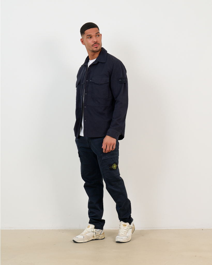 1200012 Ghost Linnen Canvas Overshirt Navy