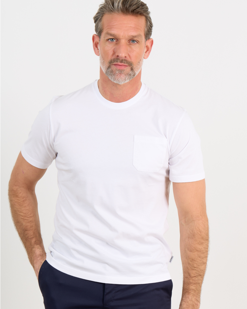 Katoenen Jersey Pocket T-shirt Navy
