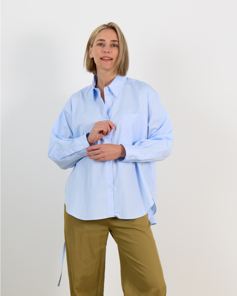 Blouse Lange Mouw Blauw