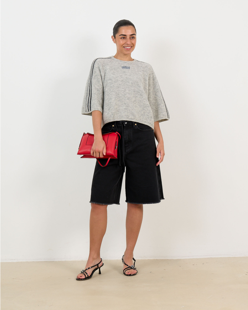 Vitow Gemêleerde Trui Met Strepen Grijs