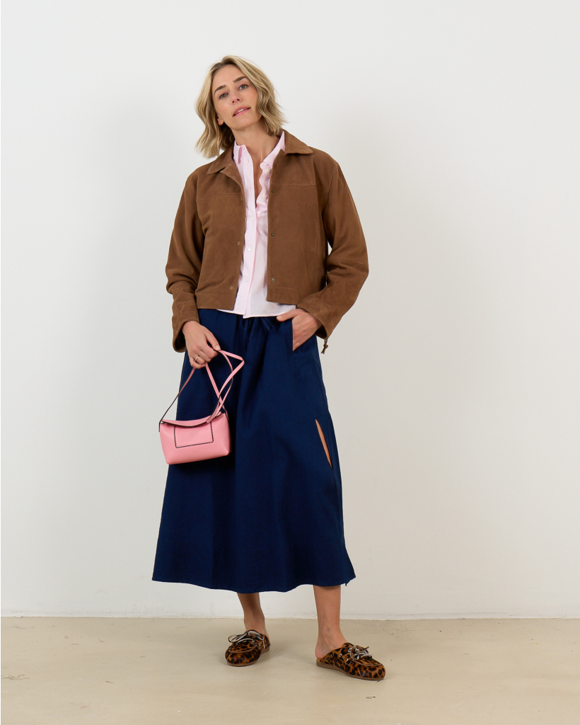 Midi Rock Donker Blauw Jeans