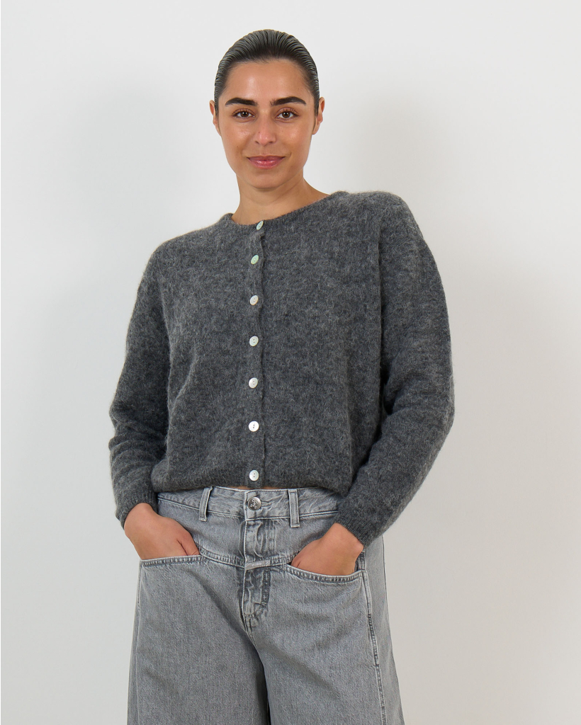 Vitow Alpacamix Vest Staal Gevlekt