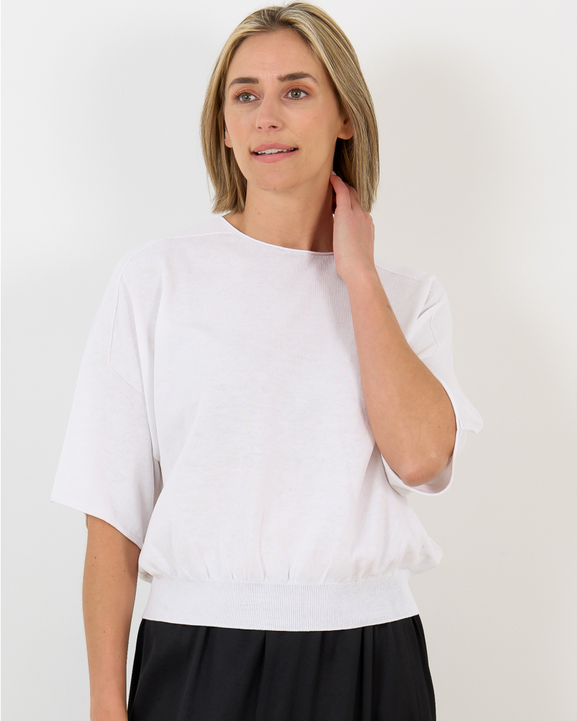 Dilary Pullover Korte Mouw Wit