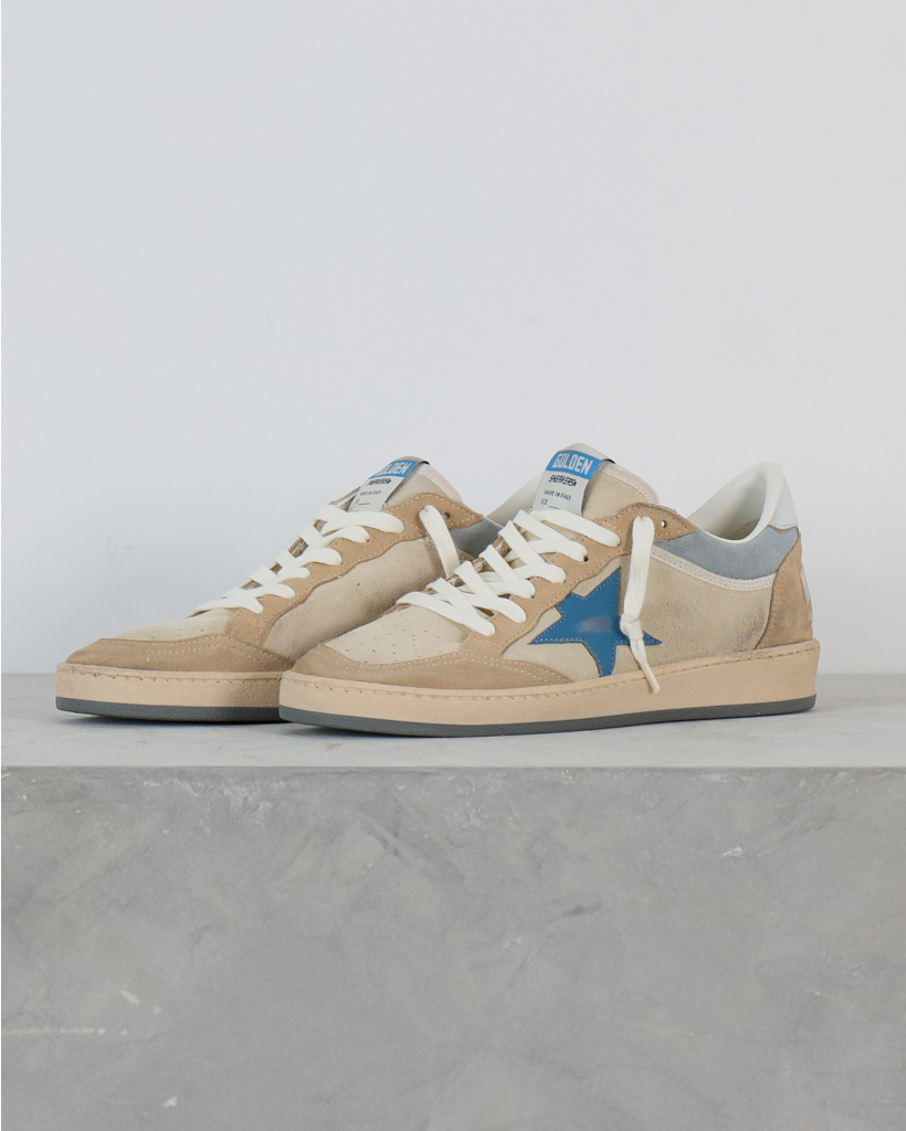 Ball Star Suede Sneaker met Blauwe Details Marble Silver